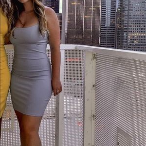 Light blue bodycon dress